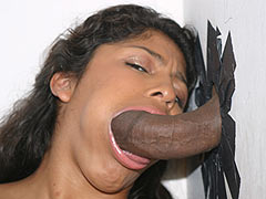 Laurie Vargas giving Head to a hung black Stranger
